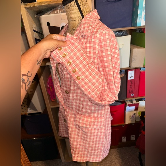 🌸🧡💕FREE PEOPLE Olivia Gingham Blazer - Picture 7 of 13